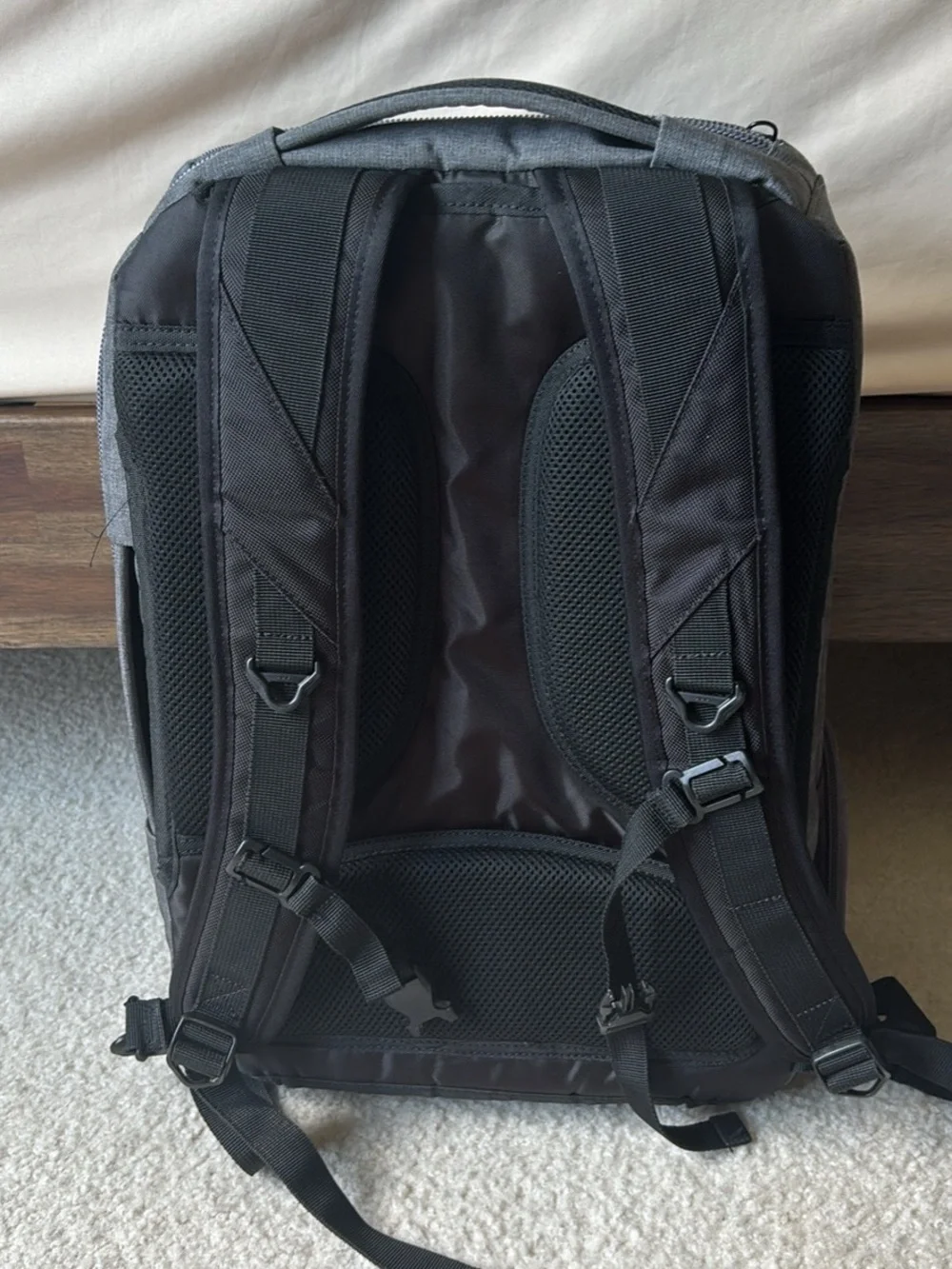eBags Professional Slim Laptop Backpack - Heather Gray with Orange Lining